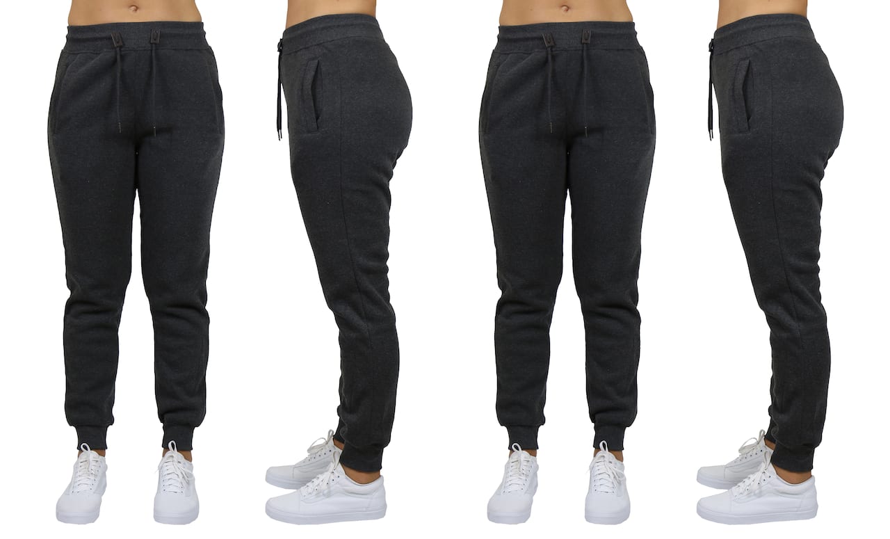 Galaxy by Harvic Women's Relaxed Fit Fleece-Lined Jogger Sweatpants 2 Pack